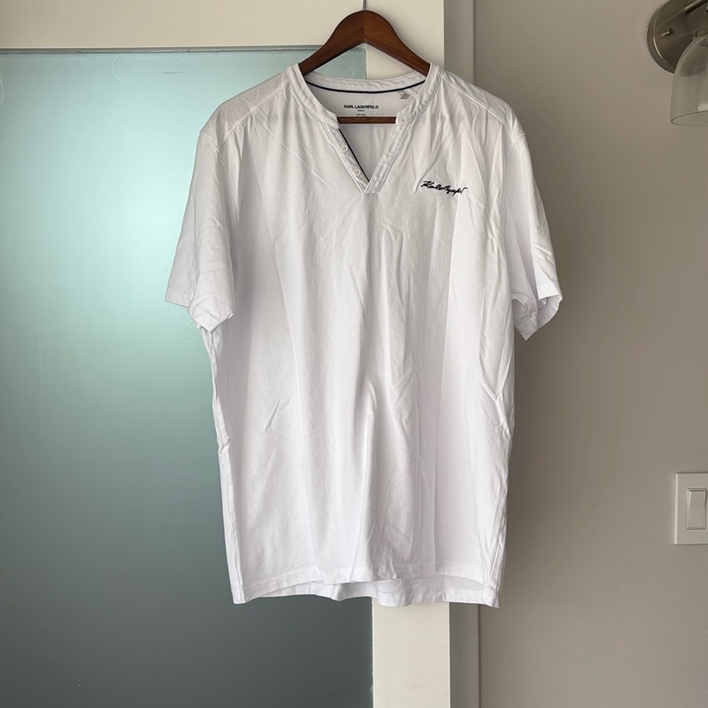 white karl lagerfeld shirt size xl